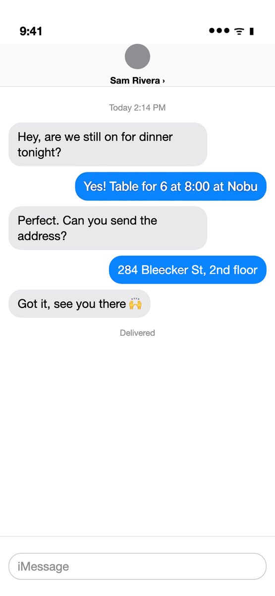 A chat screenshot, After