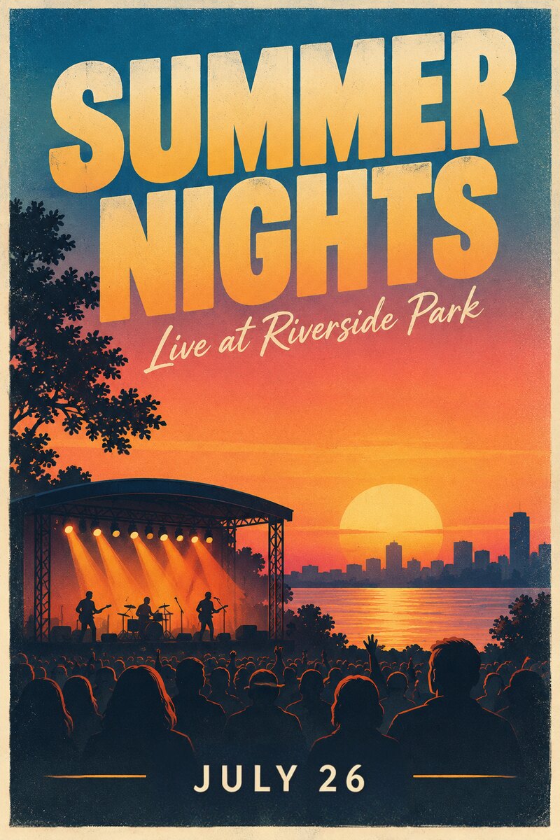 A concert poster, After
