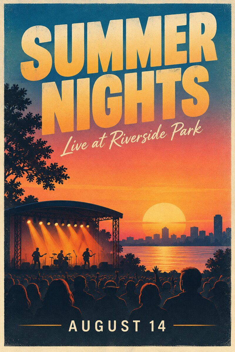 A concert poster, Before