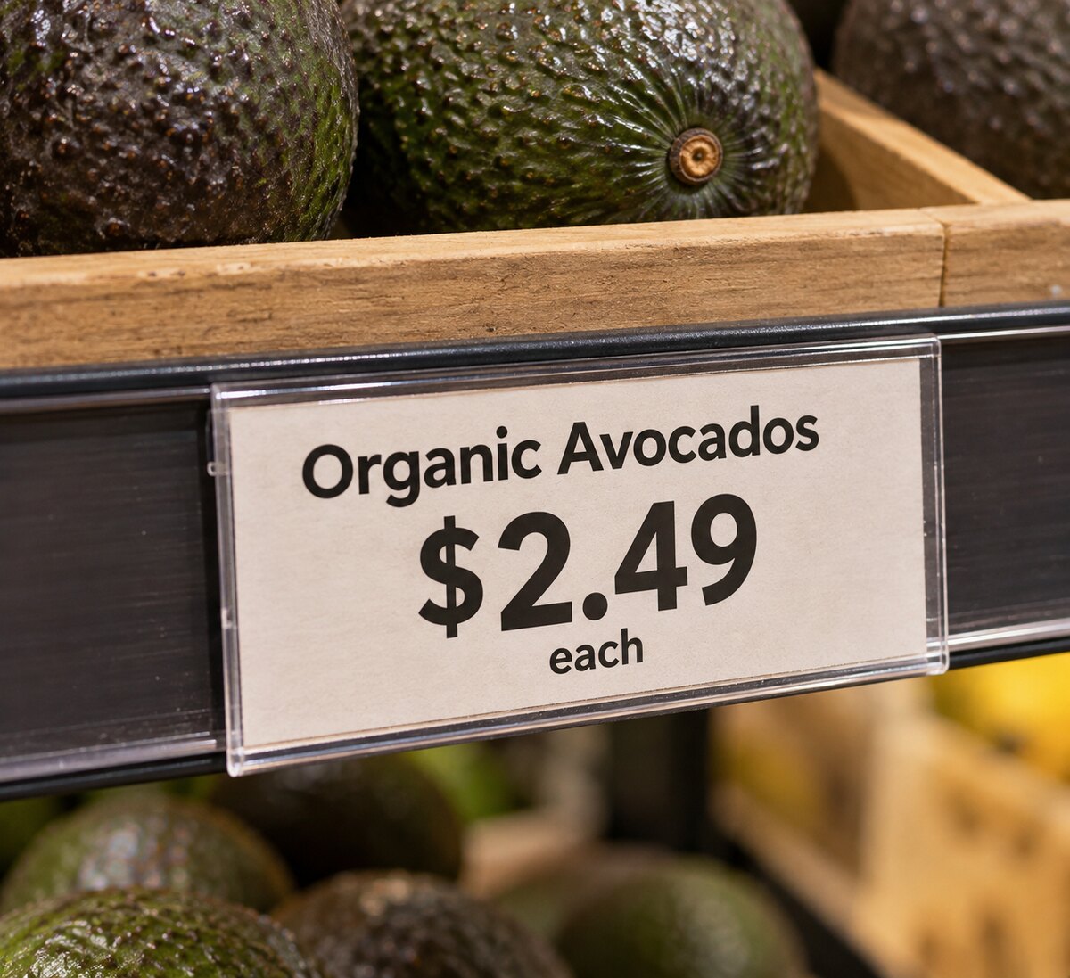 A supermarket price tag, Before