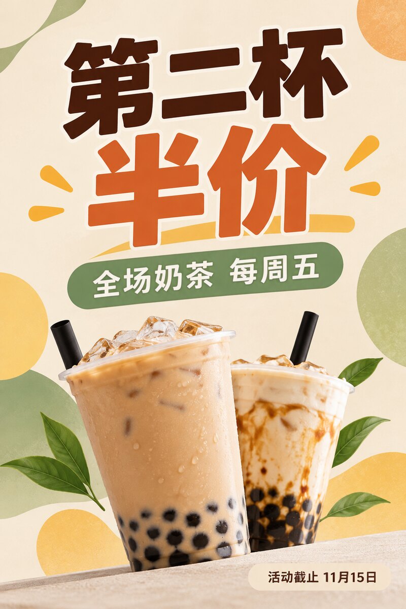 A Chinese milk tea poster, After